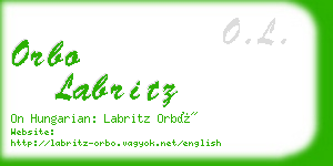 orbo labritz business card